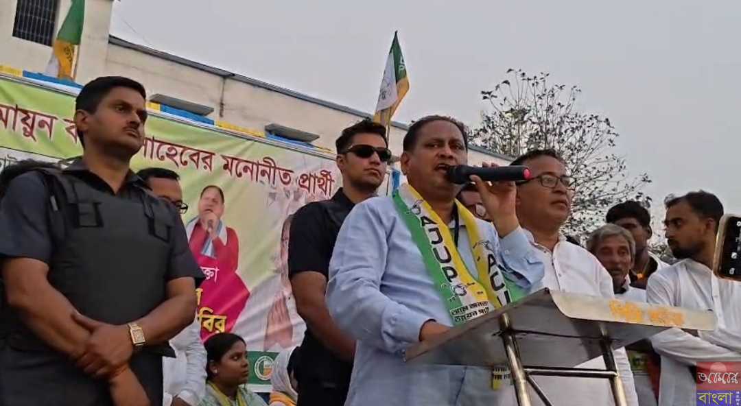নদীয়ার কালীগঞ্জের প্রার্থীর সমর্থনে প্রচারে এসে রাজ্যের তৃণমূলকে নিশানা হুমায়ুন কবিরের।